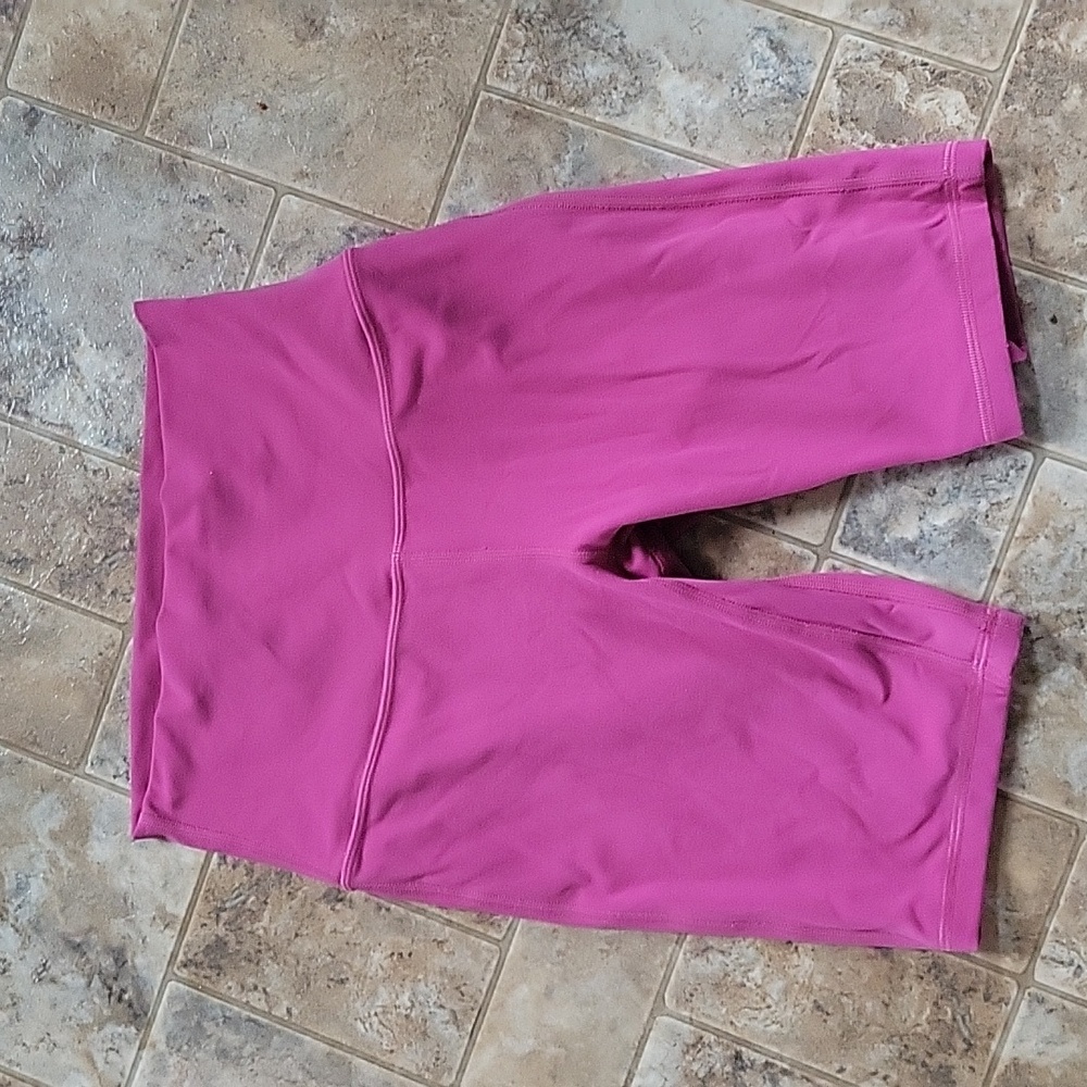 Pink lululemon biker shorts